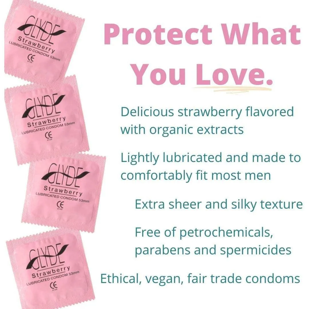 Glyde Ultra Strawberry Flavored Condoms 🍓