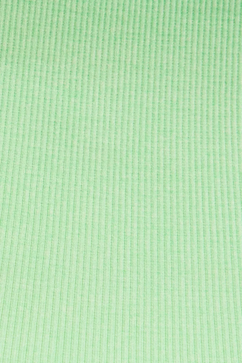 Green Seamless Activewear Singlet Basic Top