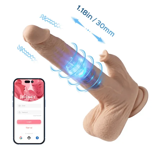 Honey Play Box Colter App-Enabled Thrust/Licking Dildo