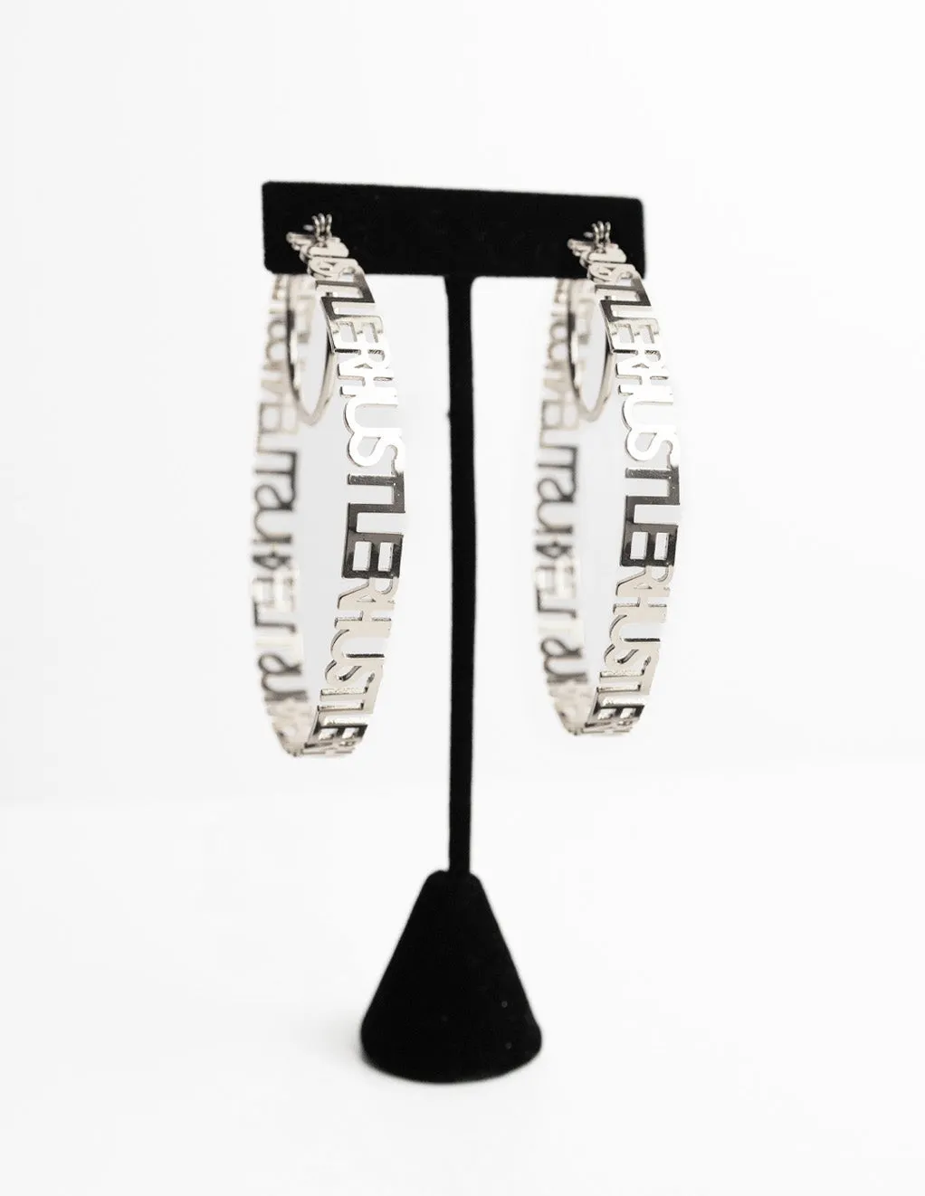 HUSTLER Logo Hoop Earring