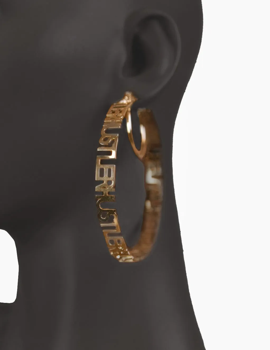 HUSTLER Logo Hoop Earring