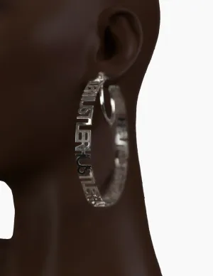 HUSTLER Logo Hoop Earring