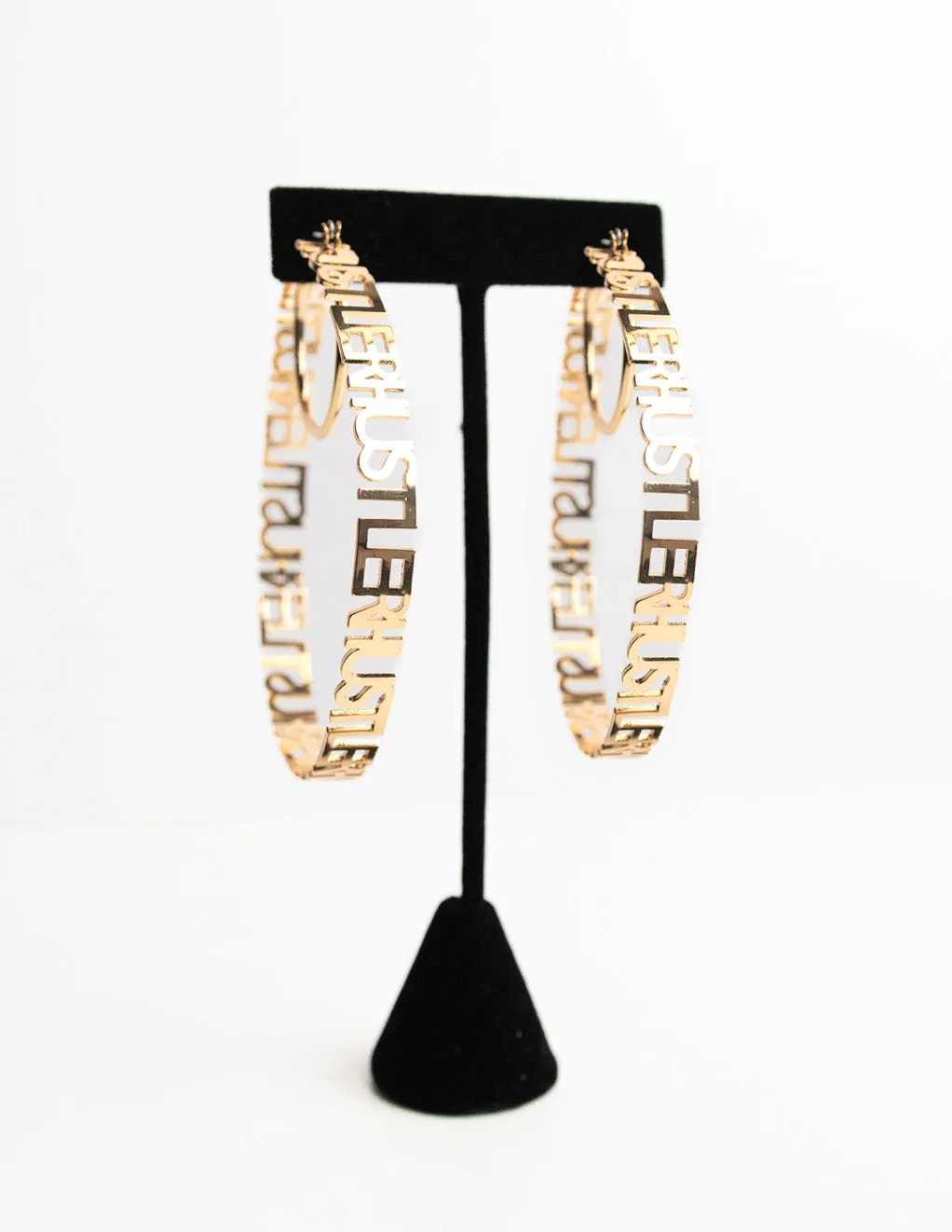 HUSTLER Logo Hoop Earring