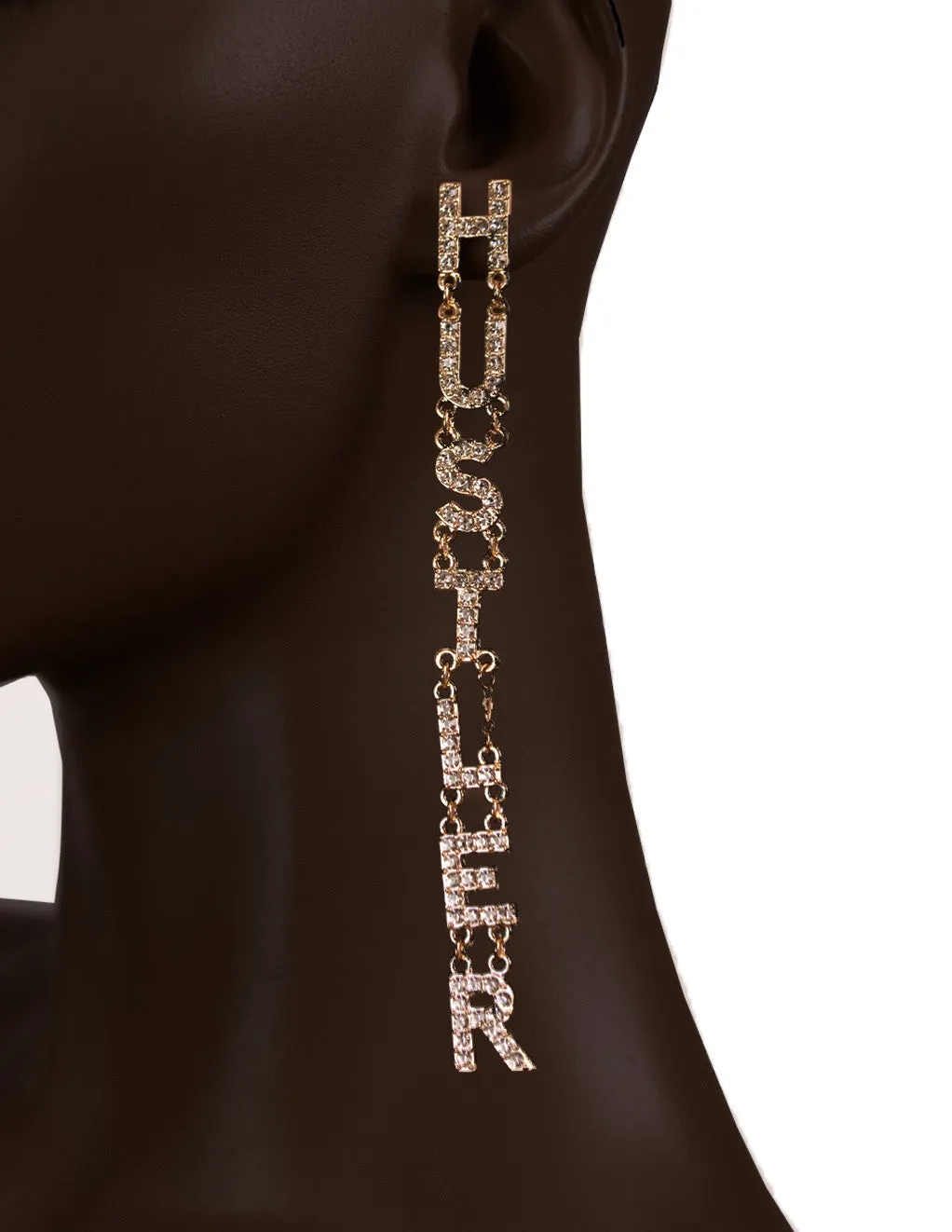 HUSTLER Rhinestone 5 Drop Earring