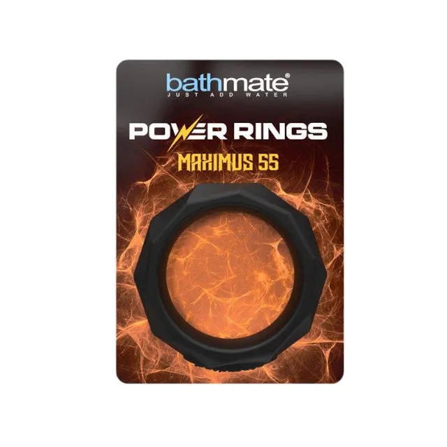 Inel pentru penis BATHMATE Power Rings Maximus 55. din silicon moale. design flexibil. diametru 5.5 cm. negru