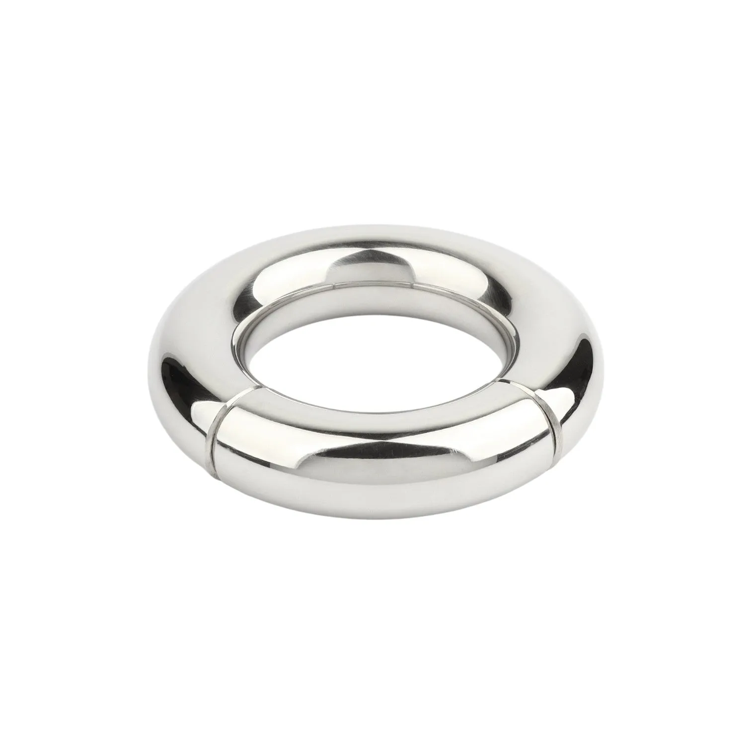 Inel pentru testicule MR. STEEL MBS Stackable Weight. cu deschidere magnetică. din oțel inoxidabil. diametru 3.9 cm (mic). argintiu