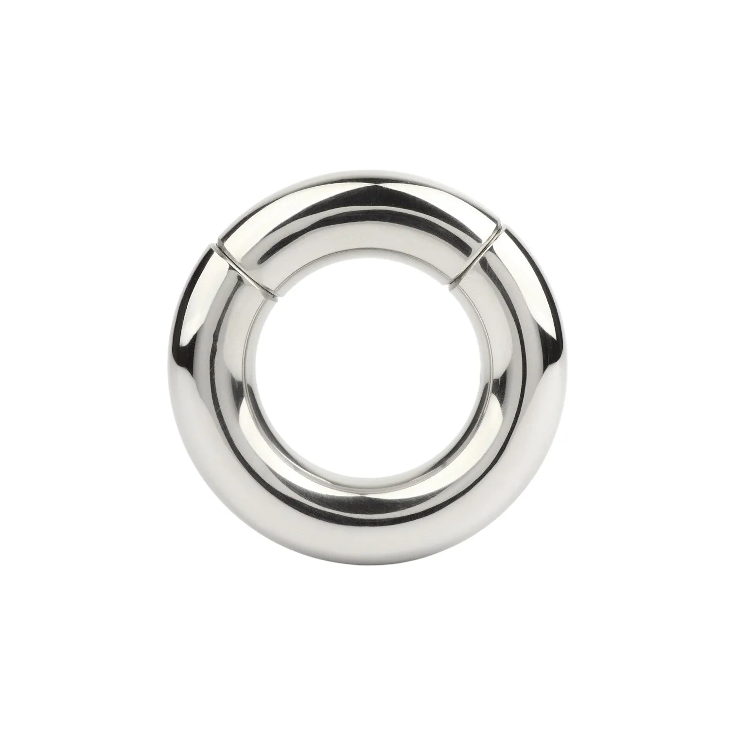 Inel pentru testicule MR. STEEL MBS Stackable Weight. cu deschidere magnetică. din oțel inoxidabil. diametru 3.9 cm (mic). argintiu