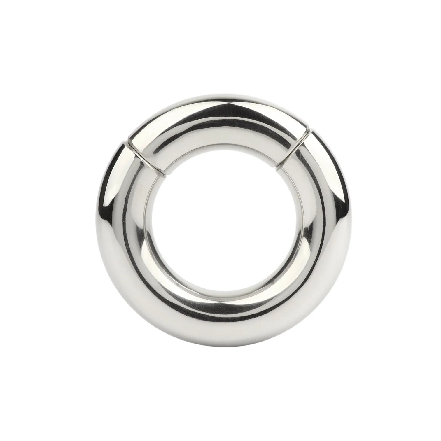 Inel pentru testicule MR. STEEL MBS Stackable Weight. cu deschidere magnetică. din oțel inoxidabil. diametru 4.2 cm (mediu). argintiu