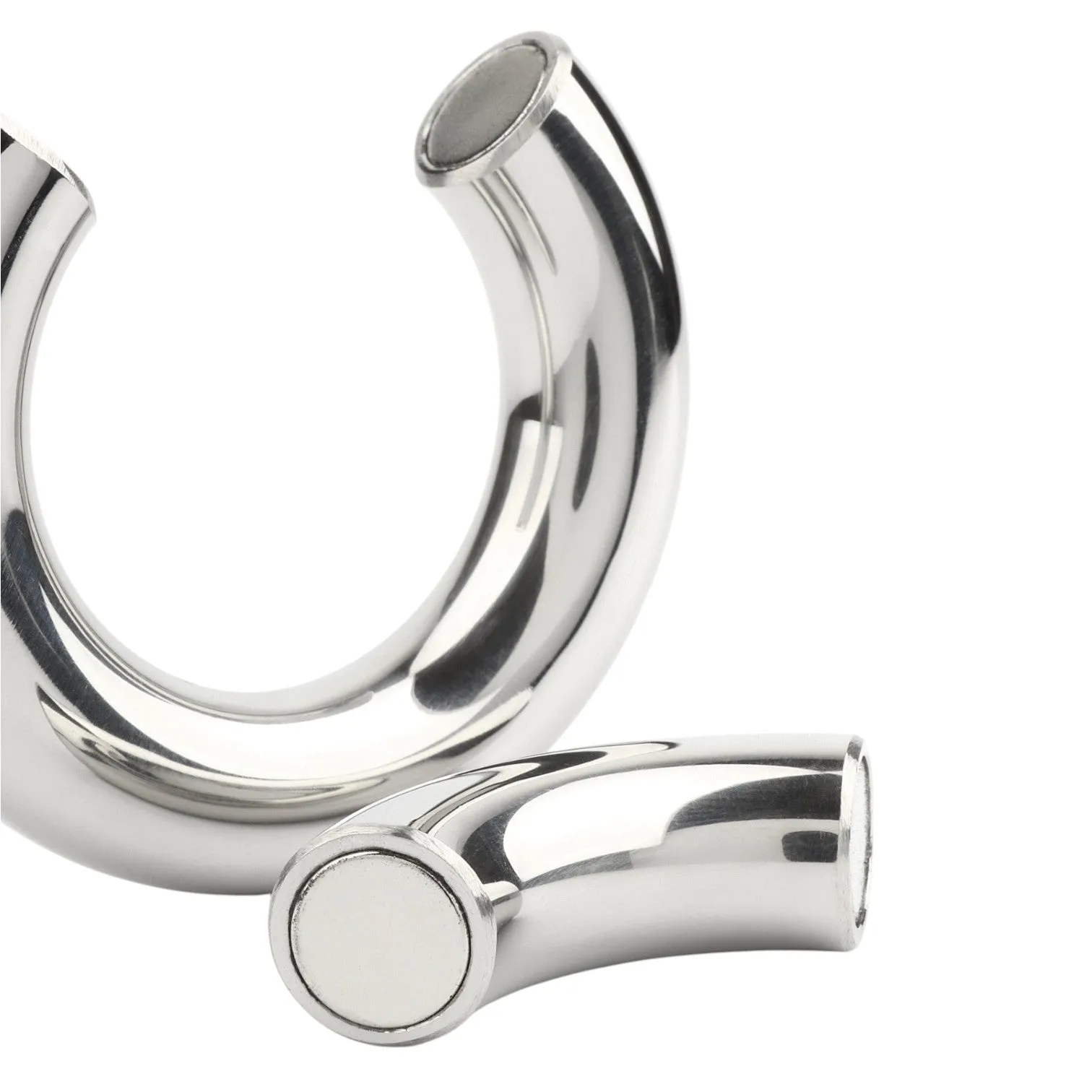 Inel pentru testicule MR. STEEL MBS Stackable Weight. cu deschidere magnetică. din oțel inoxidabil. diametru 4.2 cm (mediu). argintiu