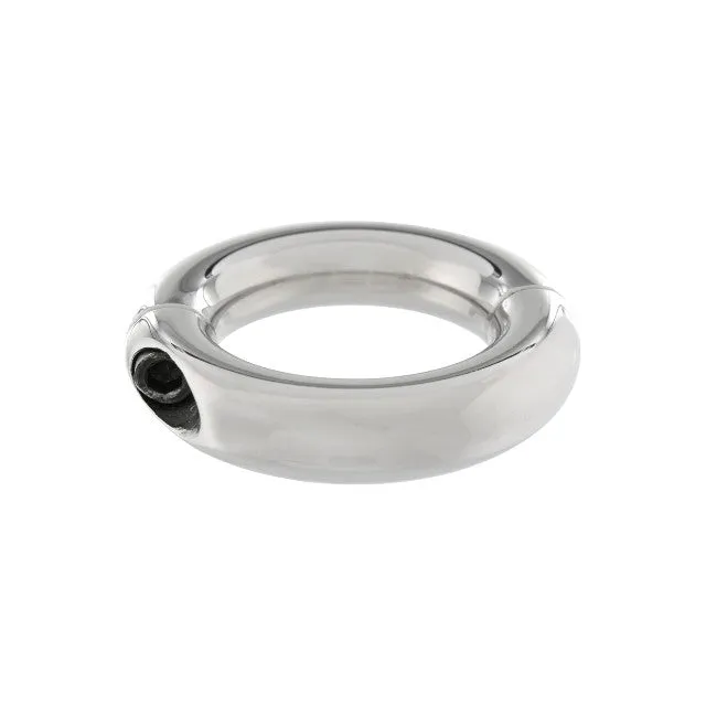 Inel pentru testicule STEEL POWER TOOLS Ballstretcher. din oțel inoxidabil. pentru jocuri erotice BDSM. diametru 51 mm. argintiu