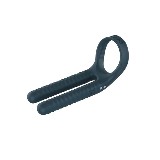 Inel vibrator pentru penis TOYJOY FUSHION Vibrating Couple C-Ring. 10 funcții de vibrație. rezistent la apă IPX7. albastru