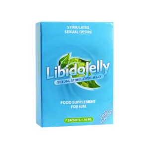 Jeleu LIBIDOJELLY. pentru libido masculin. fertilitate și erecții puternice. cu ginkgo biloba și maca. 7 plicuri x 10 ml