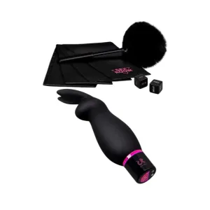Kit DREAMTOYS Sex Room Raunchy Kit. set 6 produse. pentru stimularea prostatei. cu vibrator. puf de gâdilat. zaruri și mască