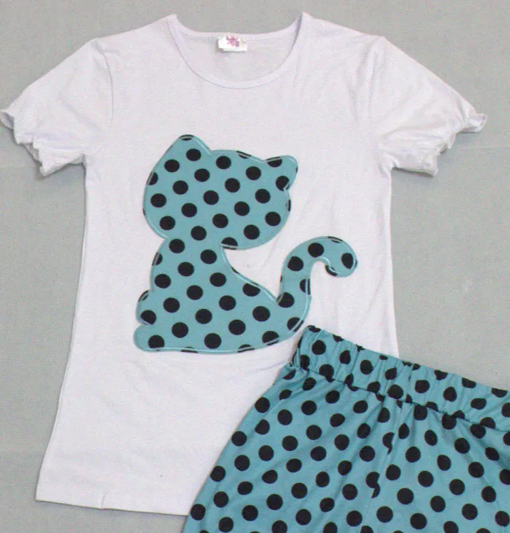 Kitty Cat Polka Dots Shirt