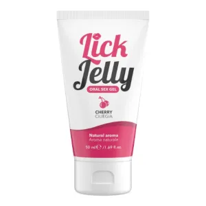 Lubrifiant cu aromă LICK JELLY Cherry. pe bază de apă. cu aromă naturală de cireșe. 50 ml