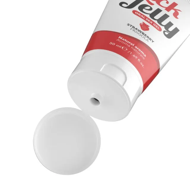 Lubrifiant cu aromă LICK JELLY Strawberry. pe bază de apă. cu aromă naturală de căpșuni. 50 ml