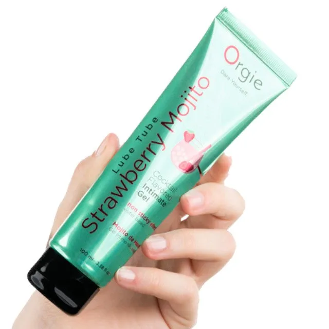 Lubrifiant cu aromă ORGIE Lube Tube – Cocktail Intimate Gel STRAWBERRY MOJITO. pe bază de apă. 100 ml