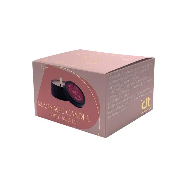 Lumânare pentru masaj DREAMTOYS Amour Spicy Scents. cu ceară de soia. cu aromă picantă. 30 gr