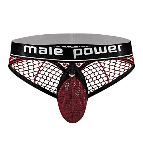Male Power - Cock Pit Fishnet Cock Ring Thong Underwear