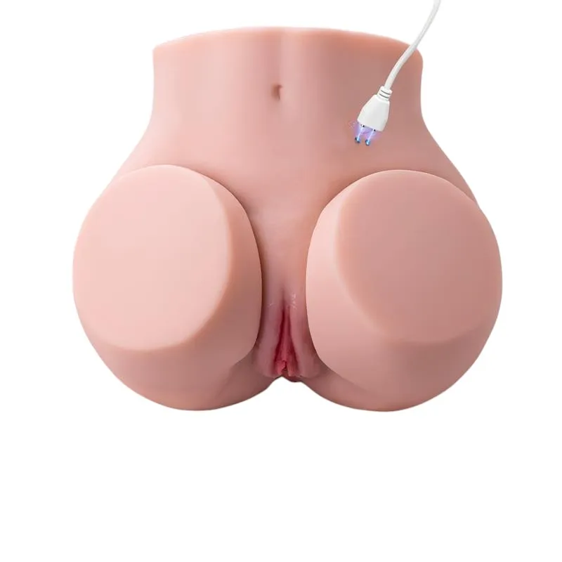 Masturbator automat SHEQU Olga. în formă de torso. simulare vaginală și anală realistă. 10 funcții de vibrație. culoarea pielii