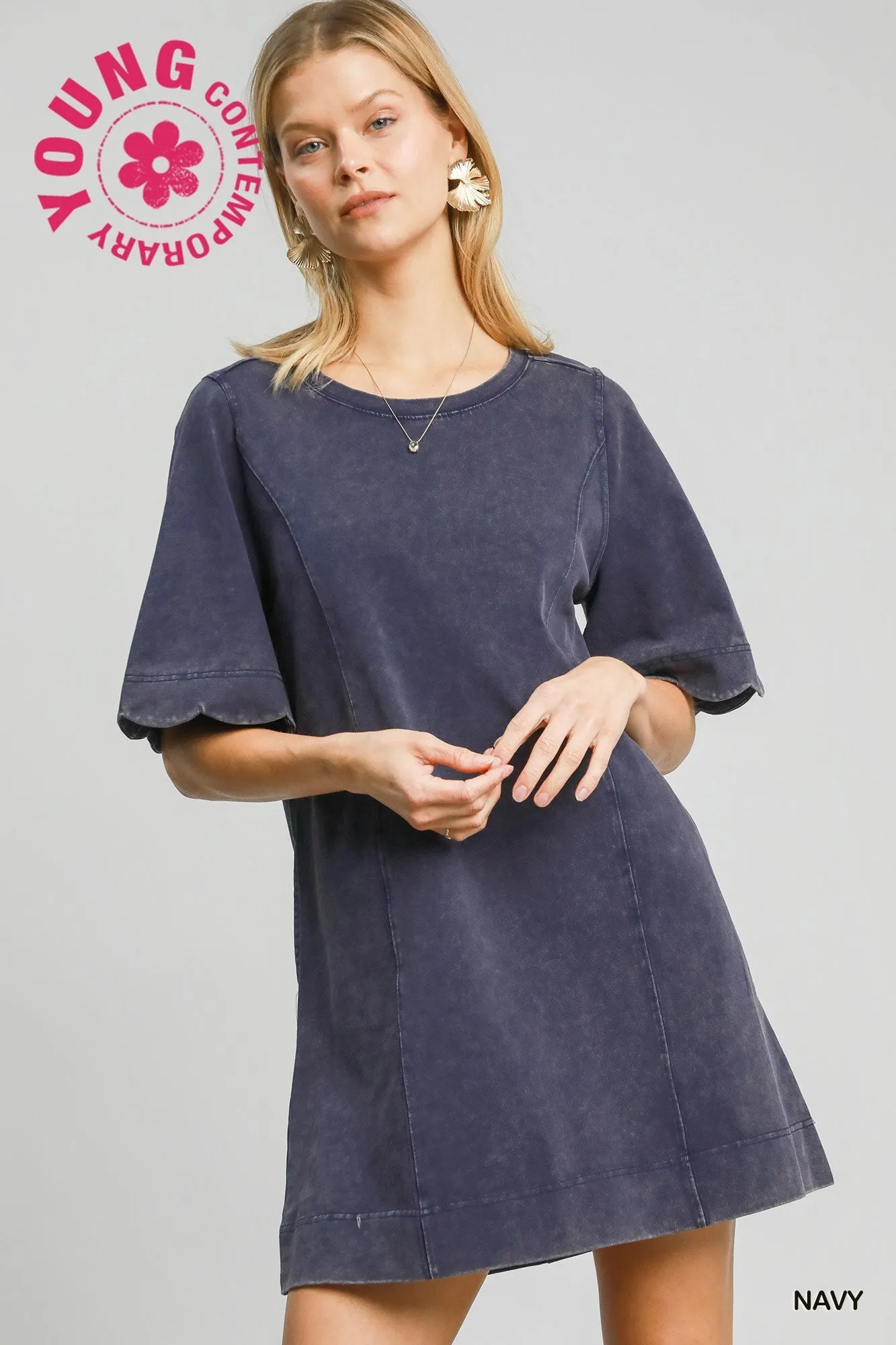 Mineral Washed T Shirt Dress