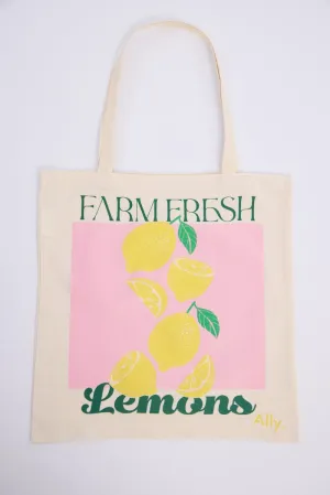 Multi Print Tote Bag Printed Farmers Market