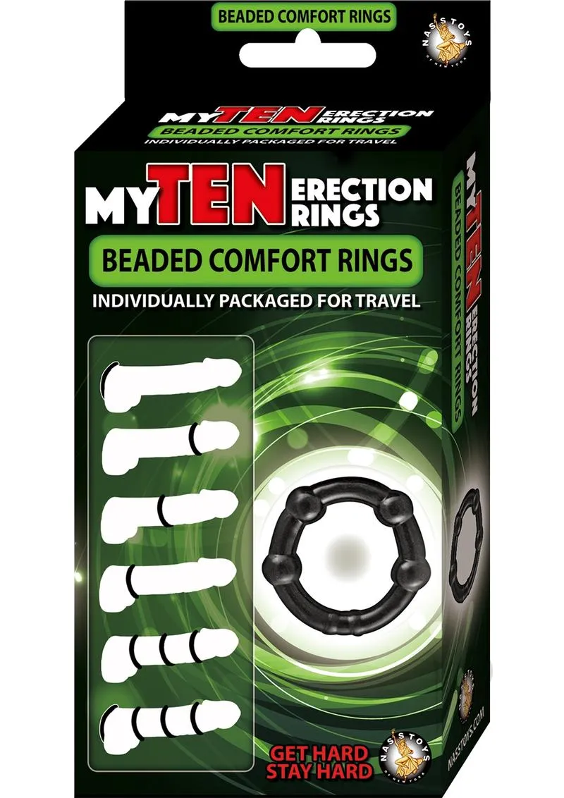 My Ten Erection Rings Beaded Comf Rings