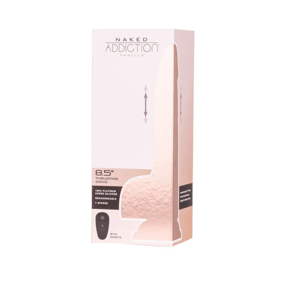 Naked Addiction Thrusting Dong with Remote 8.5 in. Vanilla