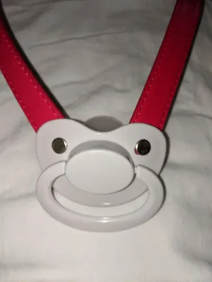 Pacifier Gag ABDL Red & White