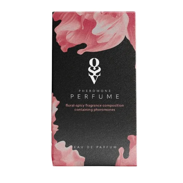 Parfum cu feromoni pentru femei OBSESSIVE Floral-Spicy. note de ambră. vanilie. iasomie și ylang-ylang. culoare corai. 30 ml