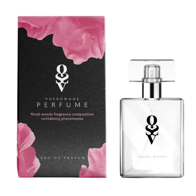 Parfum cu feromoni pentru femei OBSESSIVE Floral-Woody. note de lemn de cașmir. chihlimbar alb și iasomie marocană. roz. 30 ml
