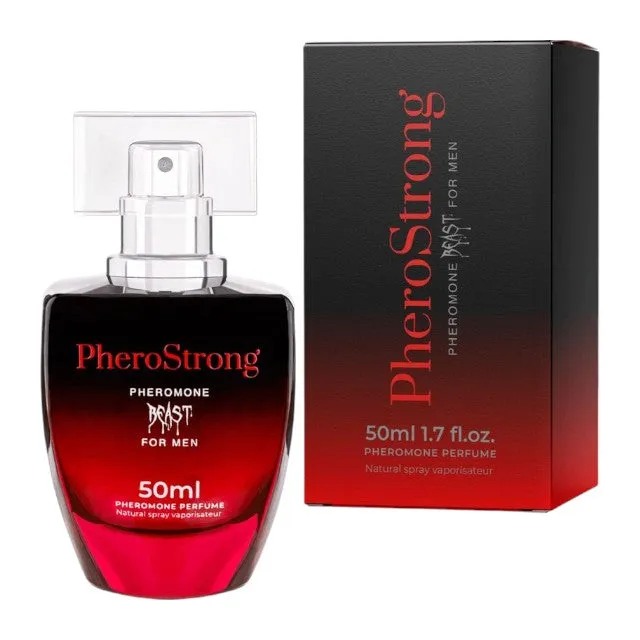 Parfum cu feromoni PHEROSTRONG Beast. pentru bărbați. cu note de piper picant. mentă și lemn de santal. 50 ml