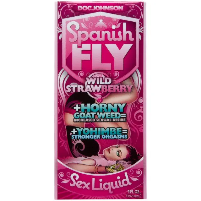 Picături SPANISH FLY - Wild Strawberry. pentru libido crescut la bărbați și femei. aromă de căpșuni. 30 ml