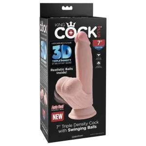 Pipedream Products King Cock Plus 7 Triple Density Cock With Swinging Balls