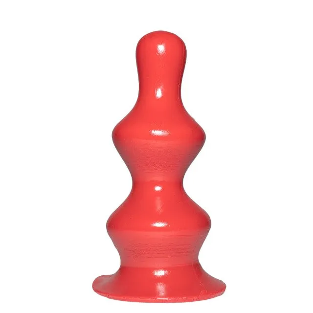 Plug anal PROWLER RED Doowy Red. din PVC. lungime inserabilă 17.8 cm. diametru 7.7 cm. culoare roșu