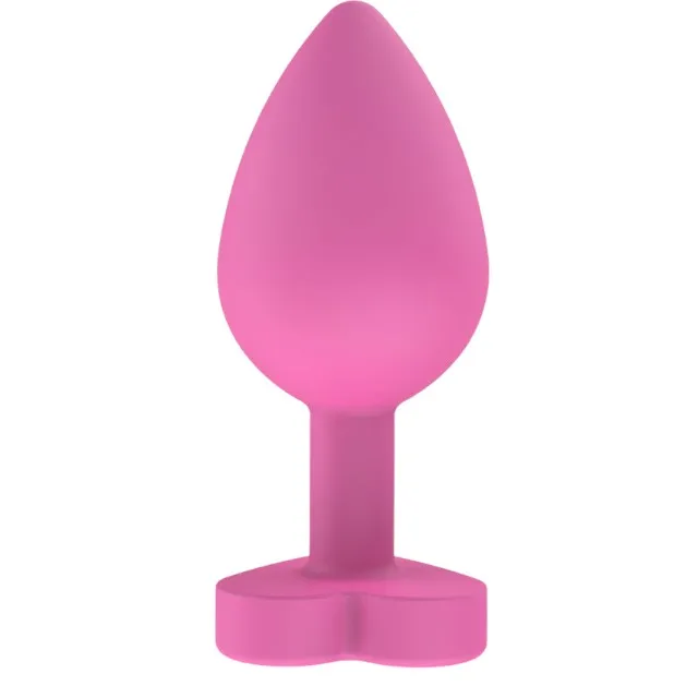Plug anal TOYJOY Anal Play Booty Sweethearts. cu mesaj „Let's Fuck pe baza în formă de inimă. diametru 3.5 cm. roz