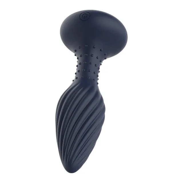 Plug anal vibrator DREAMTOYS Startroopers Triton. control prin telecomandă. 10 funcții de vibrație. lungime 15.2 cm. albastru