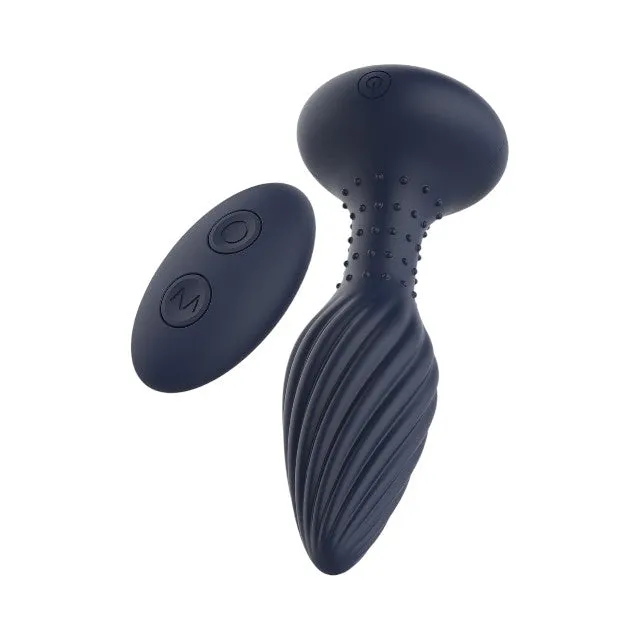 Plug anal vibrator DREAMTOYS Startroopers Triton. control prin telecomandă. 10 funcții de vibrație. lungime 15.2 cm. albastru