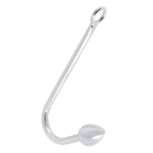 Plug anal YOU2TOYS Bondage Hook. în formă de cârlig de pescuit. pentru jocuri erotice BDSM. lungime 24 cm. argintiu