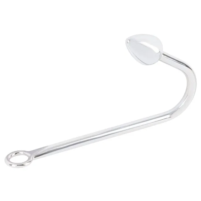 Plug anal YOU2TOYS Bondage Hook. în formă de cârlig de pescuit. pentru jocuri erotice BDSM. lungime 24 cm. argintiu