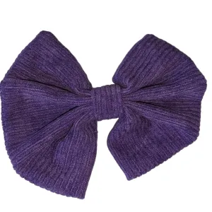 Purple Fabric Hair Bow *