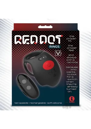 Red Dot Vibe Cring W/control V3 Blk/red