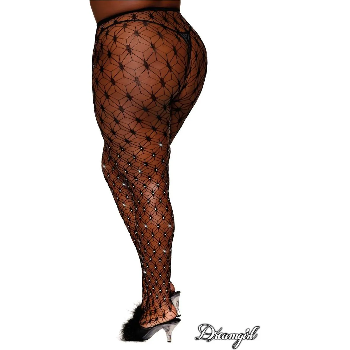 Rhinestone Fence Net Nylons by Dreamgirl