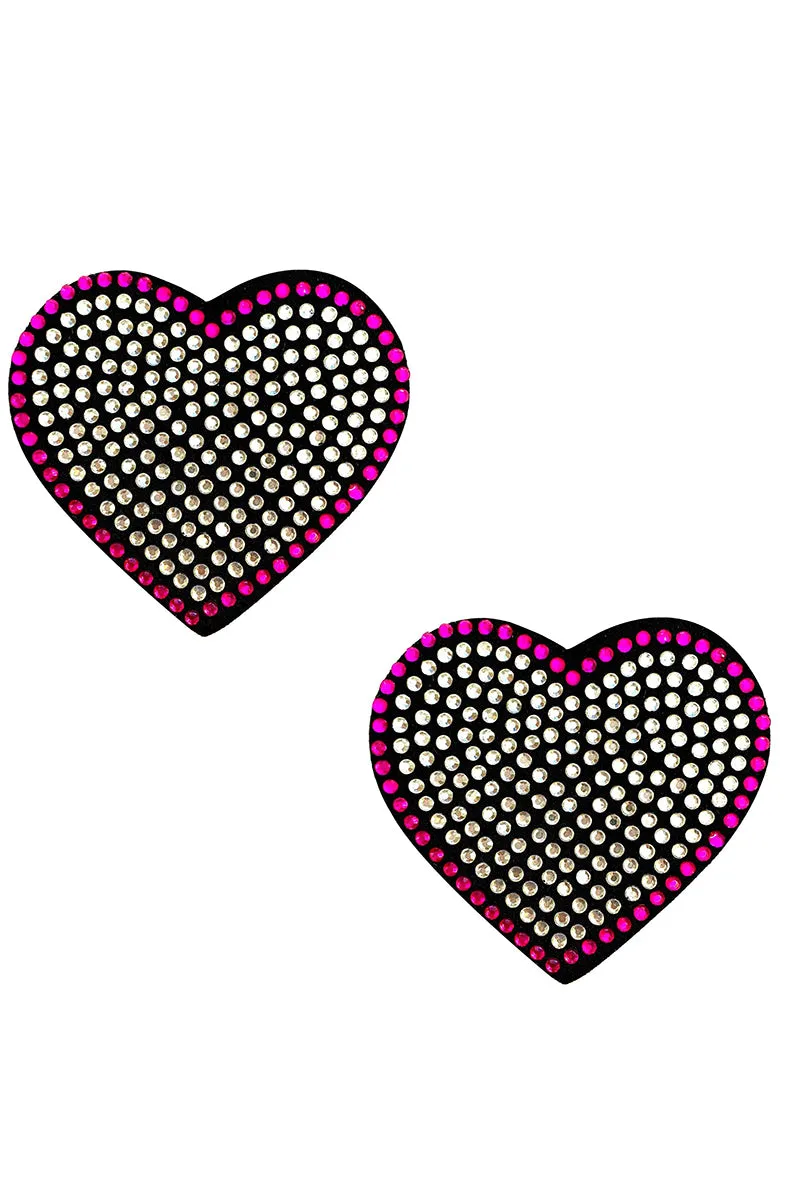 Rhinestone Heart Reusable Pasties