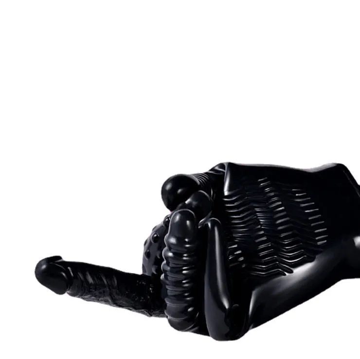 Rimba 2 In 1  |  Ribbed Finger Sleeve Glove | Vibrating G-Spot | Medical Grade Silicone