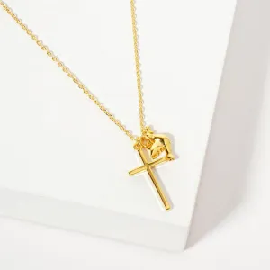 Romans 15:13 Cross & Dove Necklace