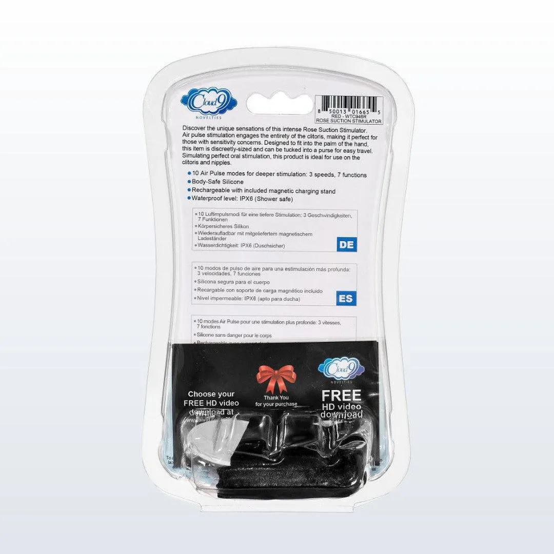 Rose Clitoral Stimulator with Air-Pulse Suction