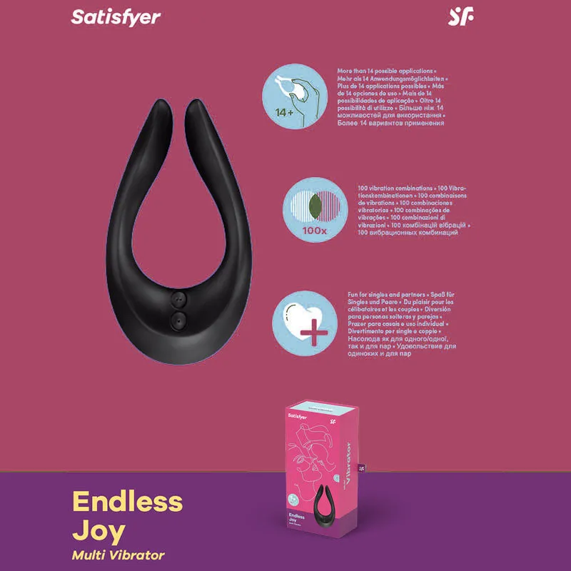 Satisfyer Endless Joy Couples Vibrator USB Clitoral Penis Stimulator