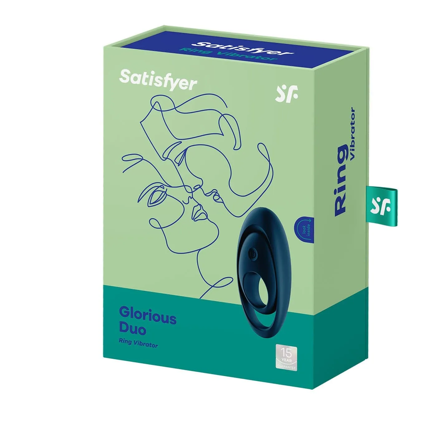 Satisfyer - Glorious Duo Silicone Vibrating Cock Ring (Black)
