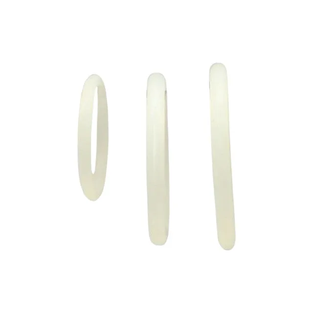 Set 3 inele pentru penis TOYZ4LOVERS Silicone Cock. din silicon premium. pentru erecții de durată. culoare alb (00802830)